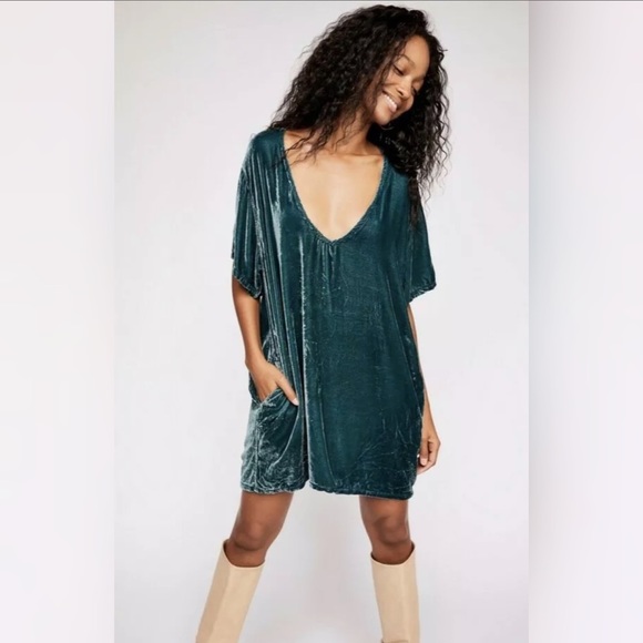 Free People Tops - Free People x CP Shades • Velvet Tunic Mini Dress